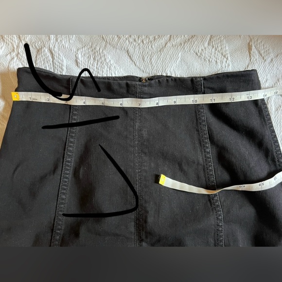 Free People Classic Black Denim Mini Skirt - Picture 6 of 6